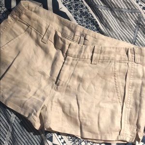 Joie Cream Pleated Shorts